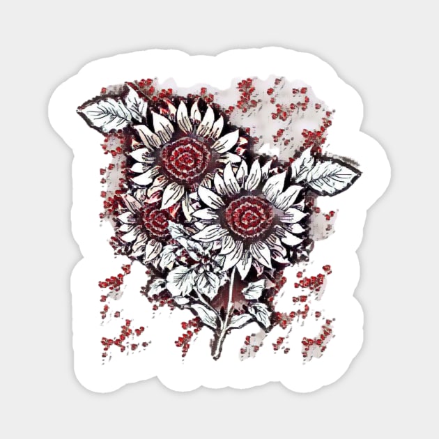 Sun Flowers II Magnet by Lees Tees