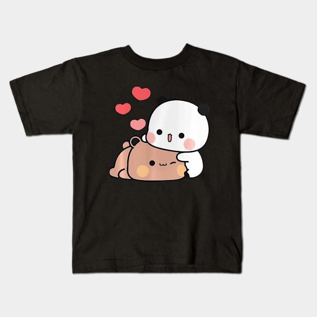 Panda Bear Hug Bubu Dudu Valentines Day's - Valentines Day - Kids T-Shirt