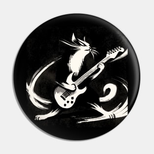 Electric Guitar Cat Rock Music Japan Style Funny Cat Pin