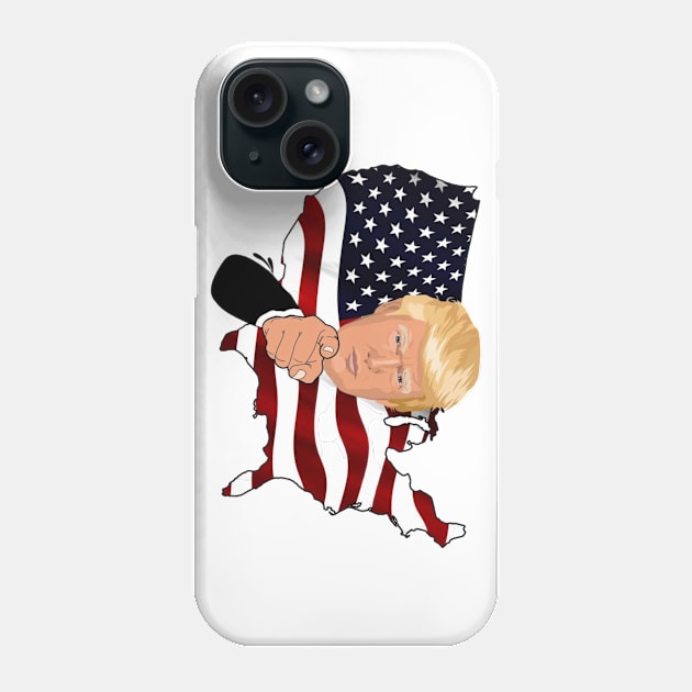 Trump Supporter T-Shirt/Red, White, Blue Merchandise/American Flag Apparel/2024 Campaign Merch/Make America Great Again Phone Case by The Bunni Burrow