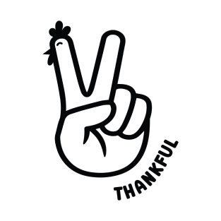 Turkey Peace Hand Sign Thanksgiving T-Shirt