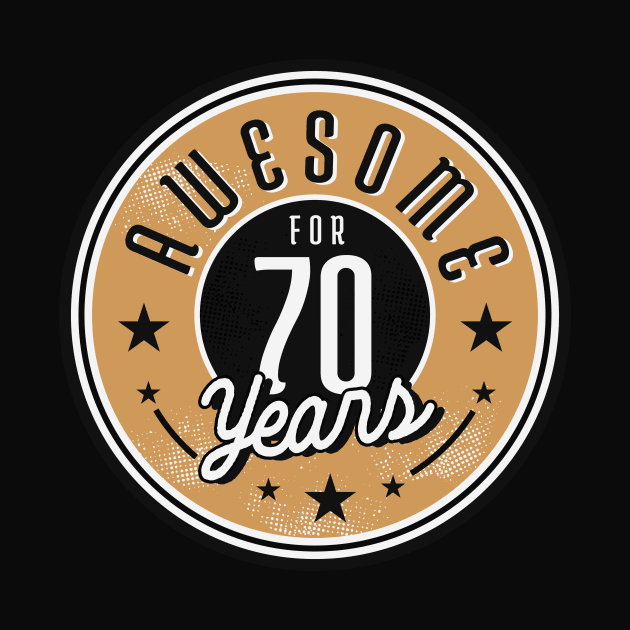 Vintage Awesome for 70 Years // Retro 70th Birthday Celebration by Now Boarding