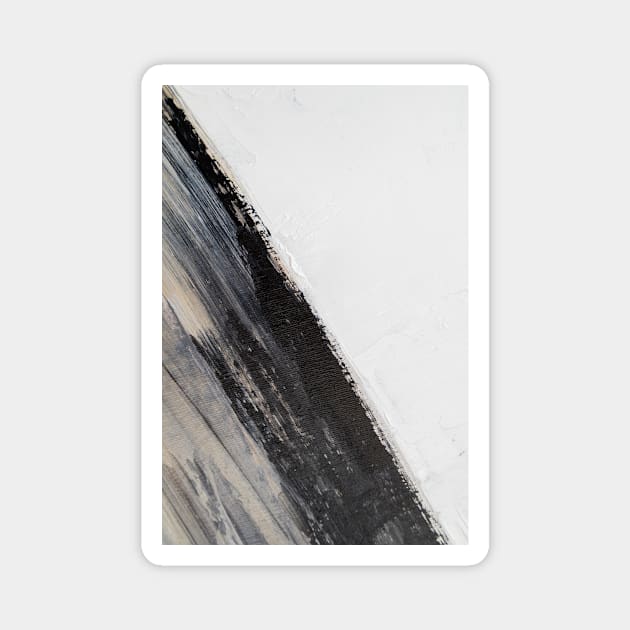 Conceptual abstract closeup of an oil paint brush stroke. Magnet by MariDein