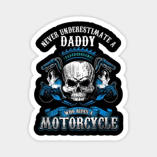 Daddy Dad Biker Skull Fathers Day Magnet