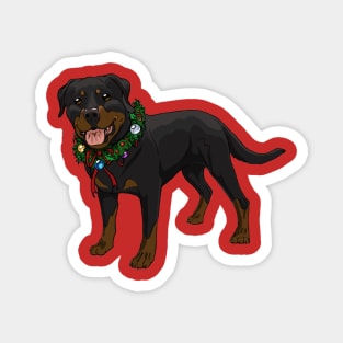 Christmas / Holiday Rottweiler Magnet