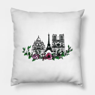 Paris Icons - Floral Pillow