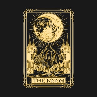 The Moon Tarot in Gold T-Shirt