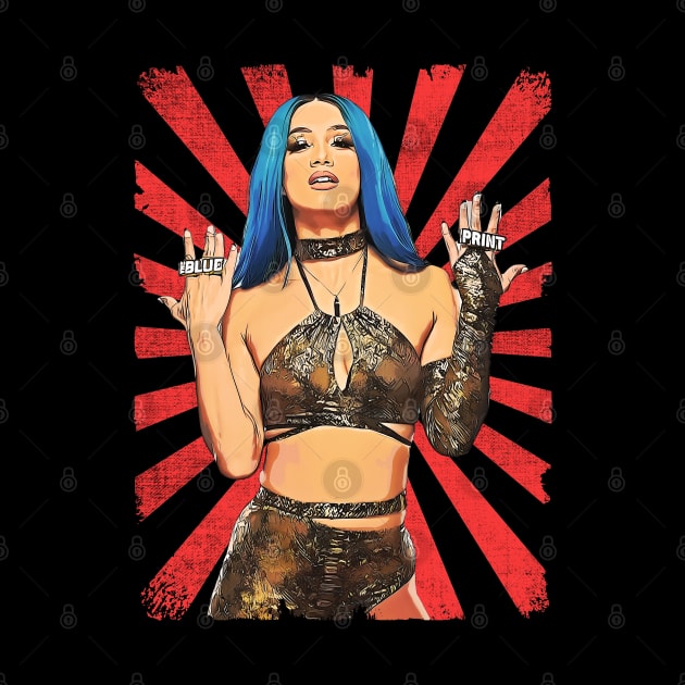 Sasha Bank Wrestling Fan Art by Sakonipopart