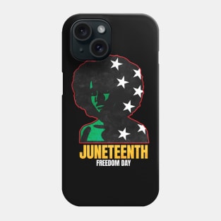 Afro American Female With Stras Freedom Day Juneteenth Phone Case