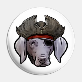 Weimaraner Pirate Pin