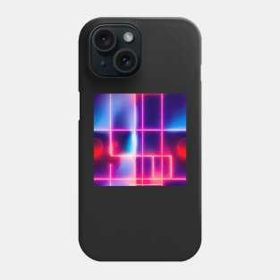 Cyberpunk laser neon colorfull lights futuristic electronic pattern Phone Case