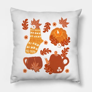 Cozy Autumn Pattern lets cuddle stay cozy weather Pillow