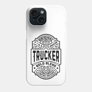 Trucker Funny Vintage Whiskey Bourbon Label Truck Driver Phone Case