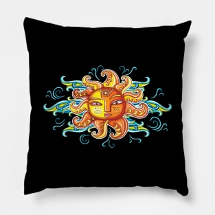 Sun and waves Pillow