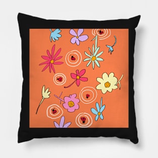 Doodle Botanical Pattern 1 Pillow