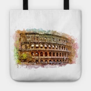 Rome art Colosseum #rome Tote