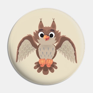 owl with outstretched wings Pin