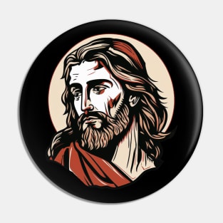 Jesus Graphic Design Pin