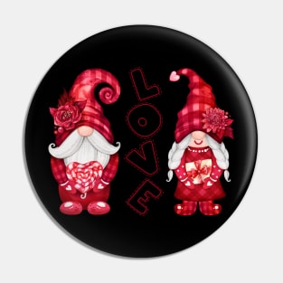 Couple Red Gnome Love Valentine's Day Pin