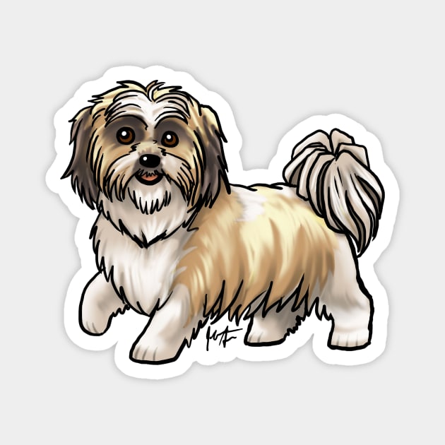 Dog - Shih Tzu - Gold Magnet by Jen's Dogs Custom Gifts and Designs