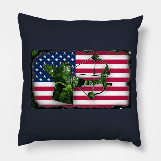 Camo Bowhunter Pillow by Hook Ink