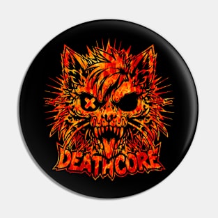 Deathcore Cat | Hardcore Cat | Skater Cat | Fire Cat Pin