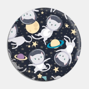 Pattern cats lover astronaut galaxy Pin