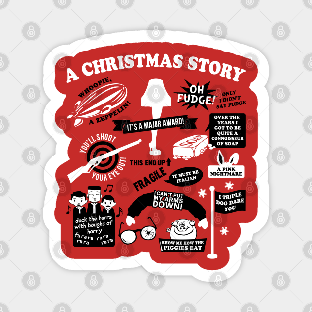 Christmas Story Fragile Quote Christmas Story Quotes - A Christmas Story Movie - Sticker | Teepublic