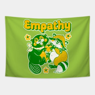 empathy - yellow/green/white Tapestry