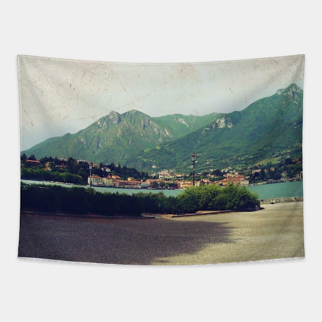 Italy sightseeing trip photography from city scape Milano Bergamo Lecco Tapestry by BoogieCreates