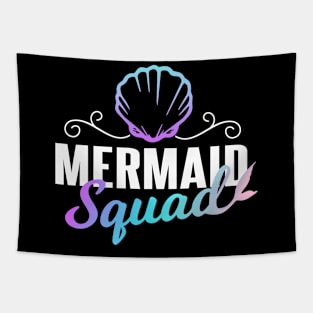 Mermaid squad Funny Graphic Girl Womens T-Shirt Tapestry