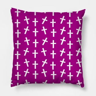 Christian cross Jesus pink Easter pattern Pillow