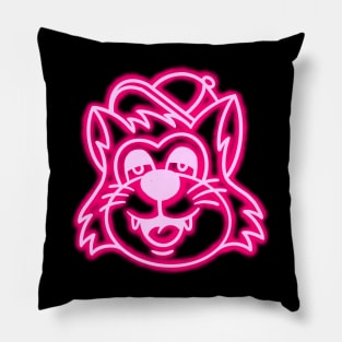 Retro cat neon Pillow