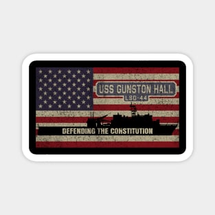 Gunston Hall LSD-44 Landing Ship Dock Vintage USA American Flag Gift Magnet