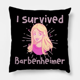 I Survived Barbenheimer Pillow