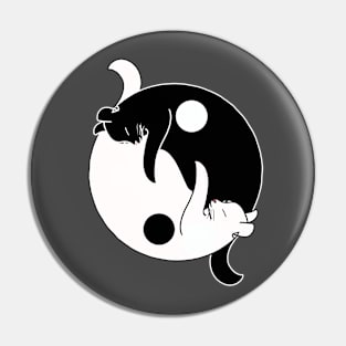 Yin Yang Cats Pin