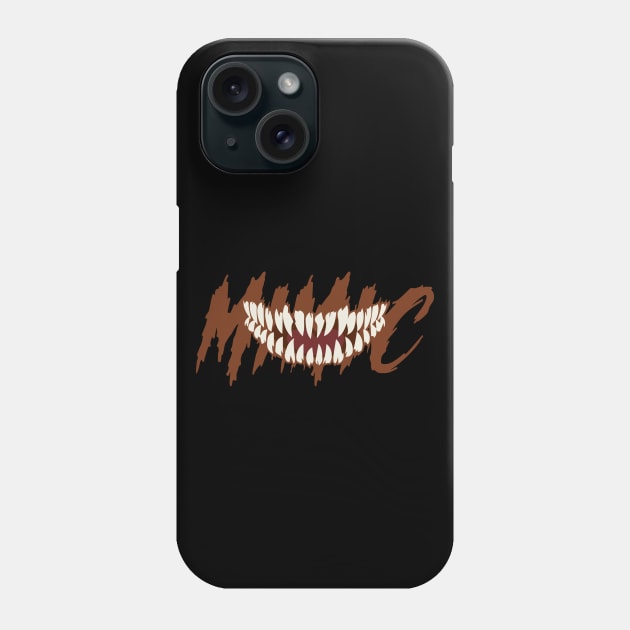 Mimic Red Text Phone Case by Wolfkin Design