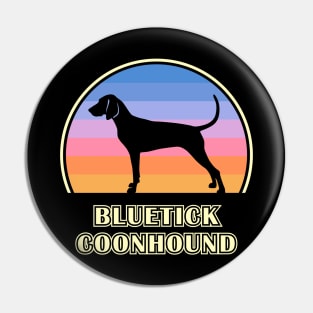 Bluetick Coonhound Vintage Sunset Dog Pin