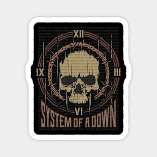 System of a Down Vintage Skull Magnet