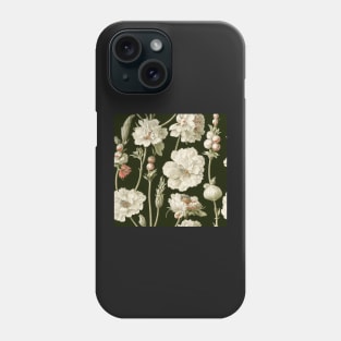 Vintage Pink and Green Floral Pattern Muted Tones Phone Case