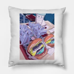 Lofi California fast food Pillow