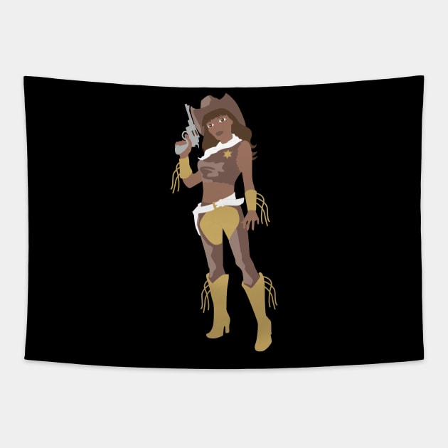 Cowboy Girl Tapestry by ilhnklv