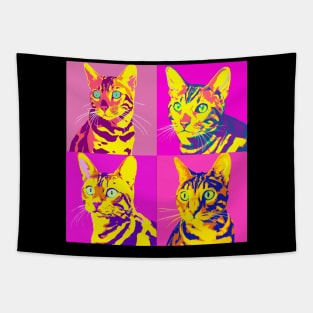 Cat Bengal Pop Art - Cat Lover Gift Tapestry