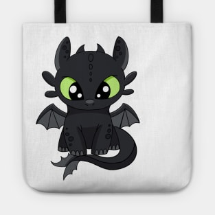 Baby Toothless fanart, How to train your dragon, night light fury Tote