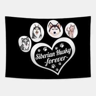 Siberian Husky forever Tapestry