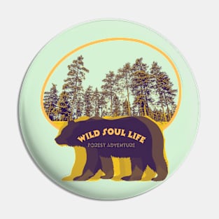 Wild soul life forest in yellow Pin