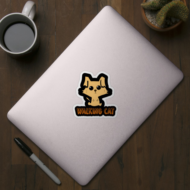 Walking Cat Sticker