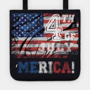 4th of july Murica America American Flag Tote