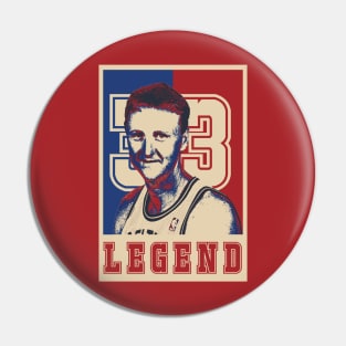 Larry Bird Pop Art Style Pin