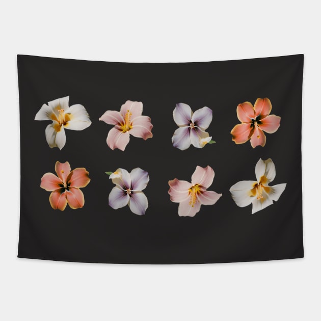 Dark Floral Pattern Tapestry by Kings Court